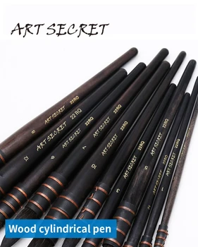 Artsecret 22RQ de înaltă calitate, cu par de veverita mâner de lemn pensule artistice pictura arta perie stilou pentru desen profesionist