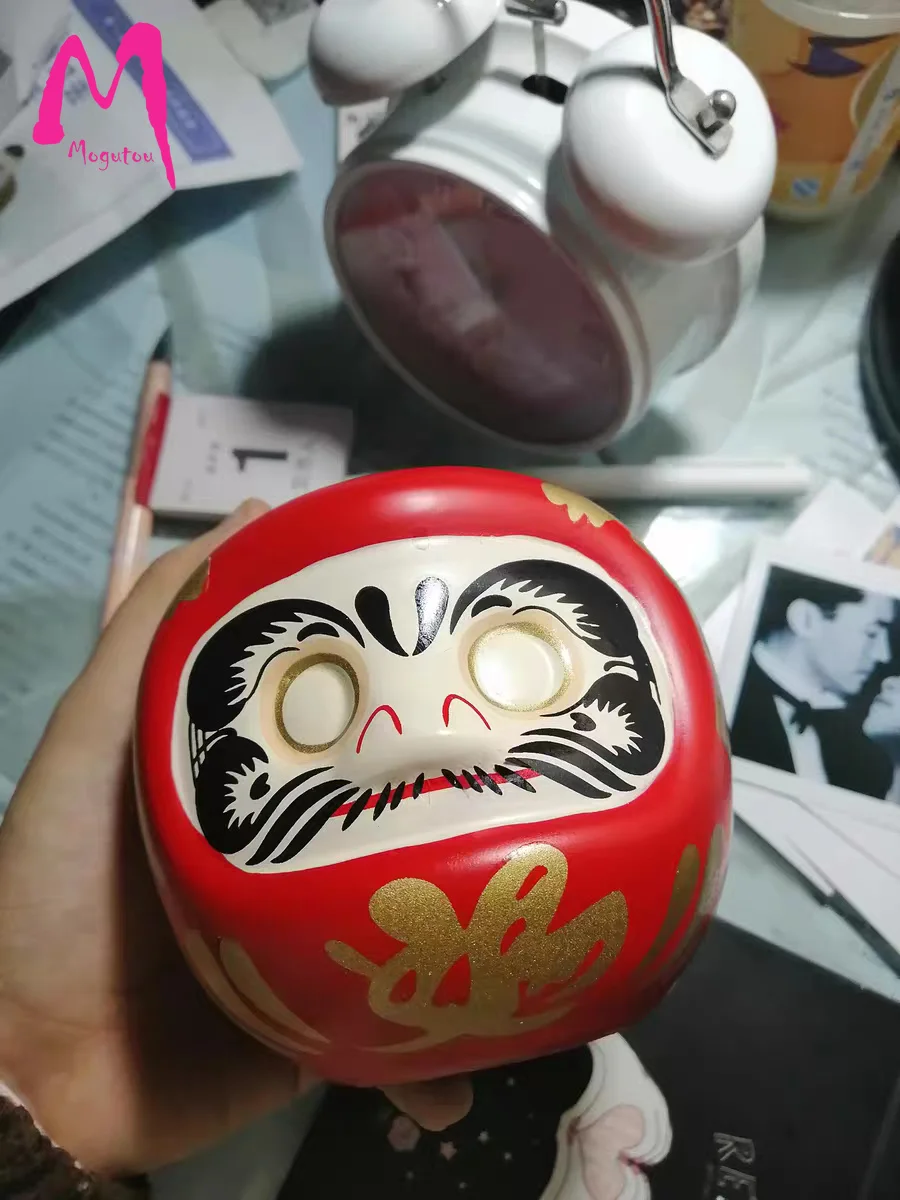 4 Inch Japoneză Ceramice Papusa Daruma Cat Noroc Avere Ornament Bani Box-Office Masă Feng Shui Ambarcațiuni Acasă Decorare Cadouri