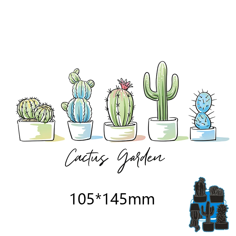 Nouă Tăiere de Metal Moare 5pcs Cactus Pentru Card DIY Scrapbooking stencil Ambarcațiuni de Hârtie șablon Album Moare 105*145mm