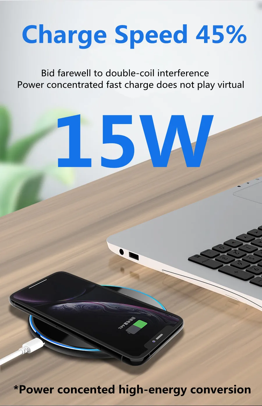 15W Qi Wireless Charger Pentru Samsung Galaxy Z Fold2 F9000 F7000 S20 FE S6 S7 S9 10 S21 Ultra Inducție Rapidă Wireless Charging Pad