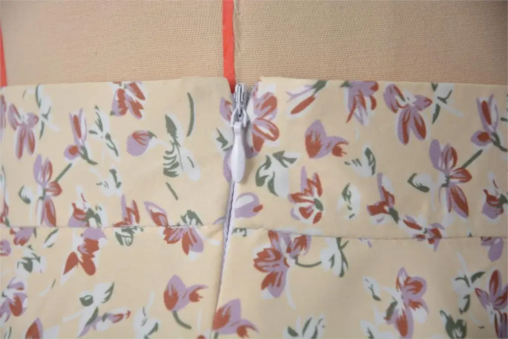 Falda de verano con estampado Florale para mujer, R43Vestido corto de lunares de cintura alta