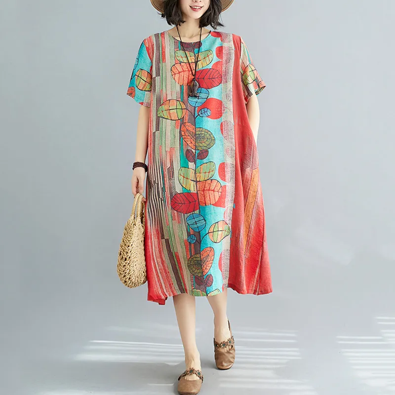 Maneca scurta șifon florale vintage rochii pentru femei casual liber timp de vară, soare, rochie haine elegante 2021 sundress