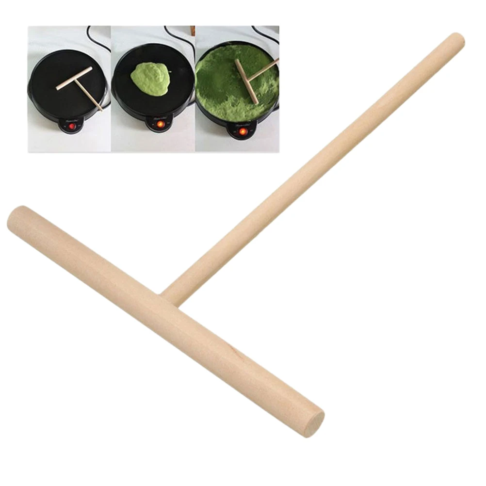 1buc Practice Formă T Crep de a Face Stick Aluat de Clătite din Lemn Distribuitor Stick DIY Chineză de Specialitate Crep Instrument de Luare