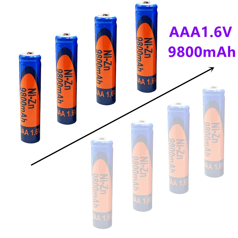 Noua NI-Zn AAA 1.6 V seria nichel-zinc 9800mAh baterie reîncărcabilă are mai stabil de încărcare și de viață mai lungă
