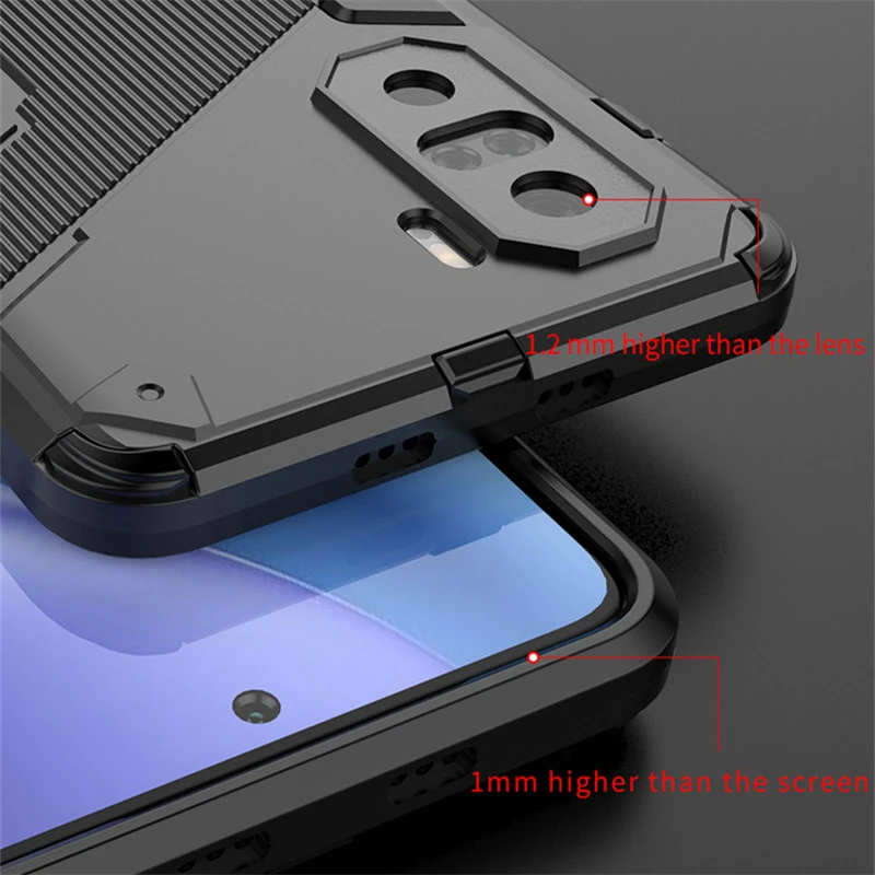 Armura Suport Telefon Caz Pentru Redmi Note 7 8 9 10 9A 9C K40 K30 rezistent la Șocuri Acoperire Pentru Xiaomi Mi 11 Lite 10T POCO F3 X3 NFC M3 Pro