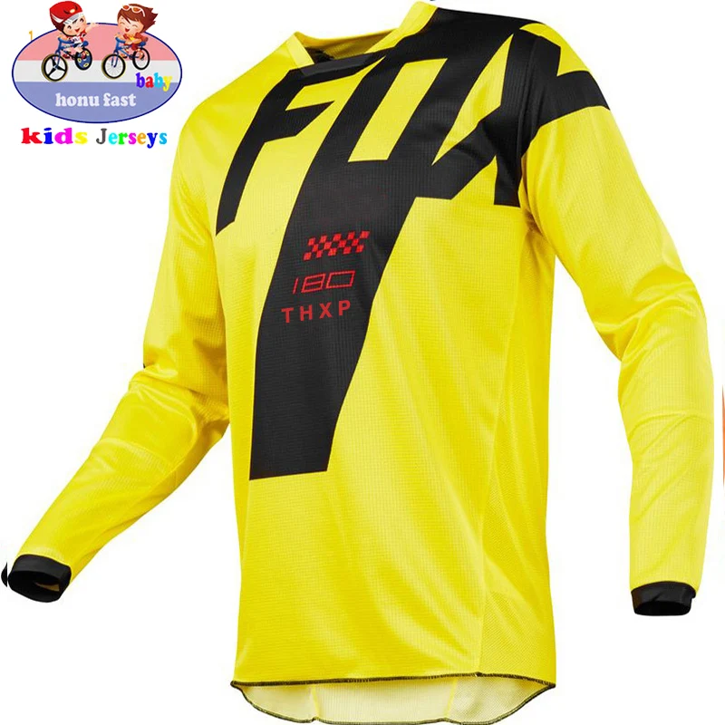 Copii cross-country costume de curse AMRF biciclete de munte de tricouri, costume de ciclism THXP Fox, cross-country motociclete, MTB, DH, MX