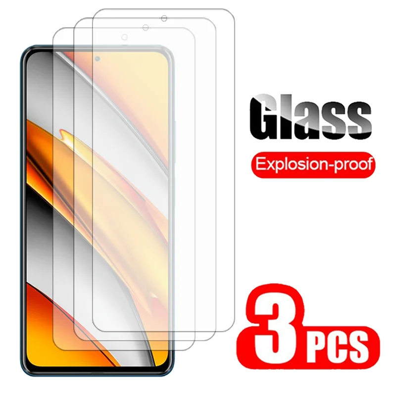 3Pcs/o mulțime 9H Explozie-Dovada Sticlă Călită Pentru Xiaomi Poco F3 5G Ecran Protector de Siguranță de Protecție Față de Sticlă de Film de La F 3