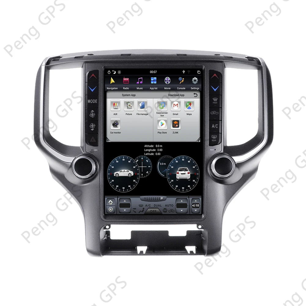Car DVD Player Pentru Dodge RAM 1500 2018-2020 Stereo al Mașinii Android Radio IPS Touchscreen Multimedia Unitate Carplay de Navigare GPS
