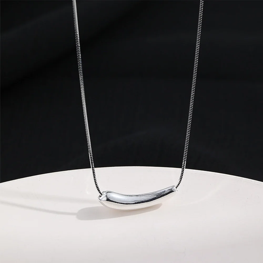 2020 Design Nou Vinete Mici Îndoiți Tubul de Șarpe Lanț Colier Pentru Femei Clavicula Lanț Farmecul Colier Collares MD4A32