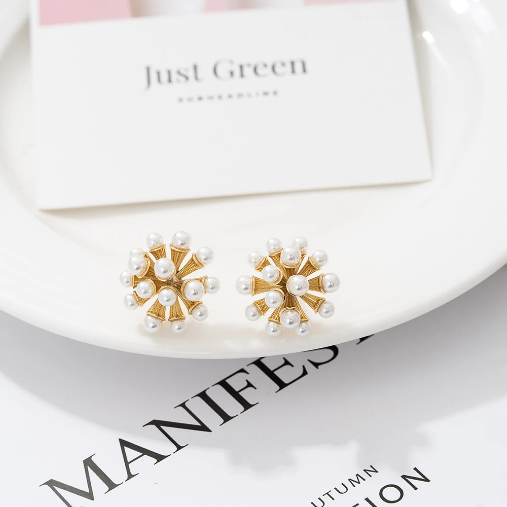 De înaltă Calitate Pin Moda Cercei perle de culoare ivory Stocurile de Vânzare Femei de Cercei Stud 2020 Bijuterii Noi