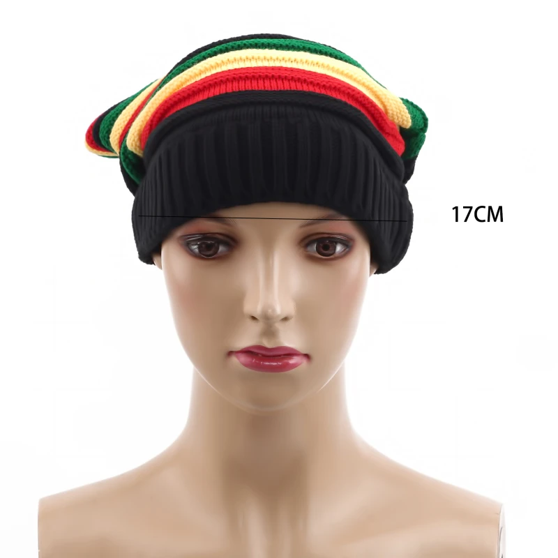 Jamaica Reggae Gorro Stil Rasta Pălărie de Iarnă pentru Bărbați Pălării de Moda Roșu Galben Verde Negru Toamna Femei Ochiurilor Capac
