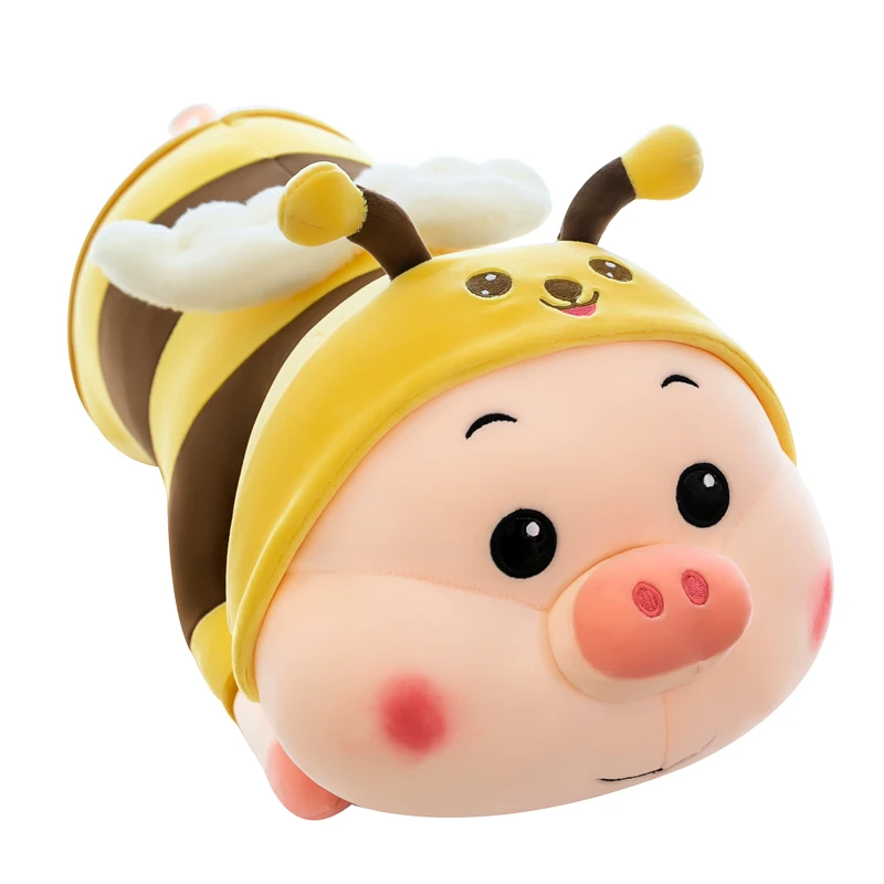 Cosplay de Albine Dressing Porc Jucărie de Pluș Umplute de Animale Desene animate de Porc Roz Îmbrățișare Pernă Ochii Mari de Porc Păpușă de Pluș Plushies pentru Copil