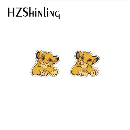 2021 New Sosire Kawaii Lei Simba Peng Peng și Lion King Timon Epoxidice Artizanat Bijuterii Acrilice Stud Cercei