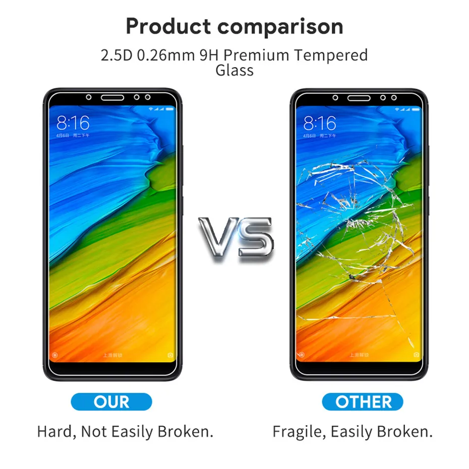 9H Sticlă Călită Pentru Xiaomi Redmi 5 Plus 5 5A S2 4A 4X 6 6A Ecran Protector de Sticlă Nota 4 4X 5 5A 6 Pro Safety Sticlă de Protecție