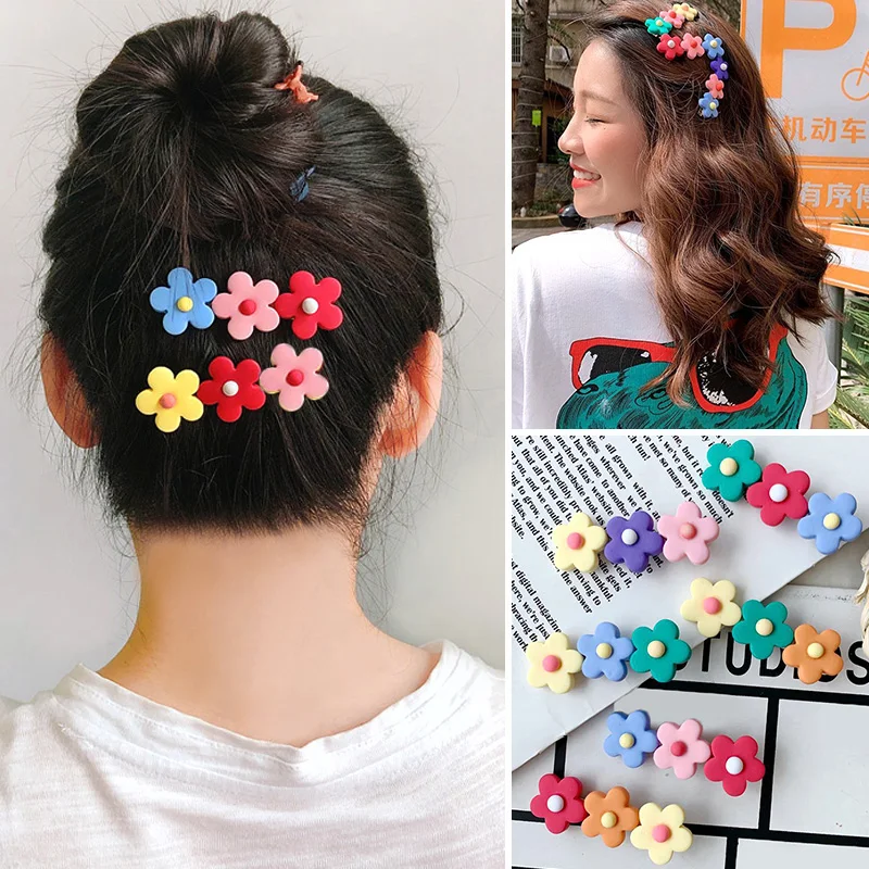 Elastic bomboane de culoare Floare de păr cerc de culoare agrafe de par Coreea Uri Noi Dulci Femei Fete Colorate de Par clip pentru Fata