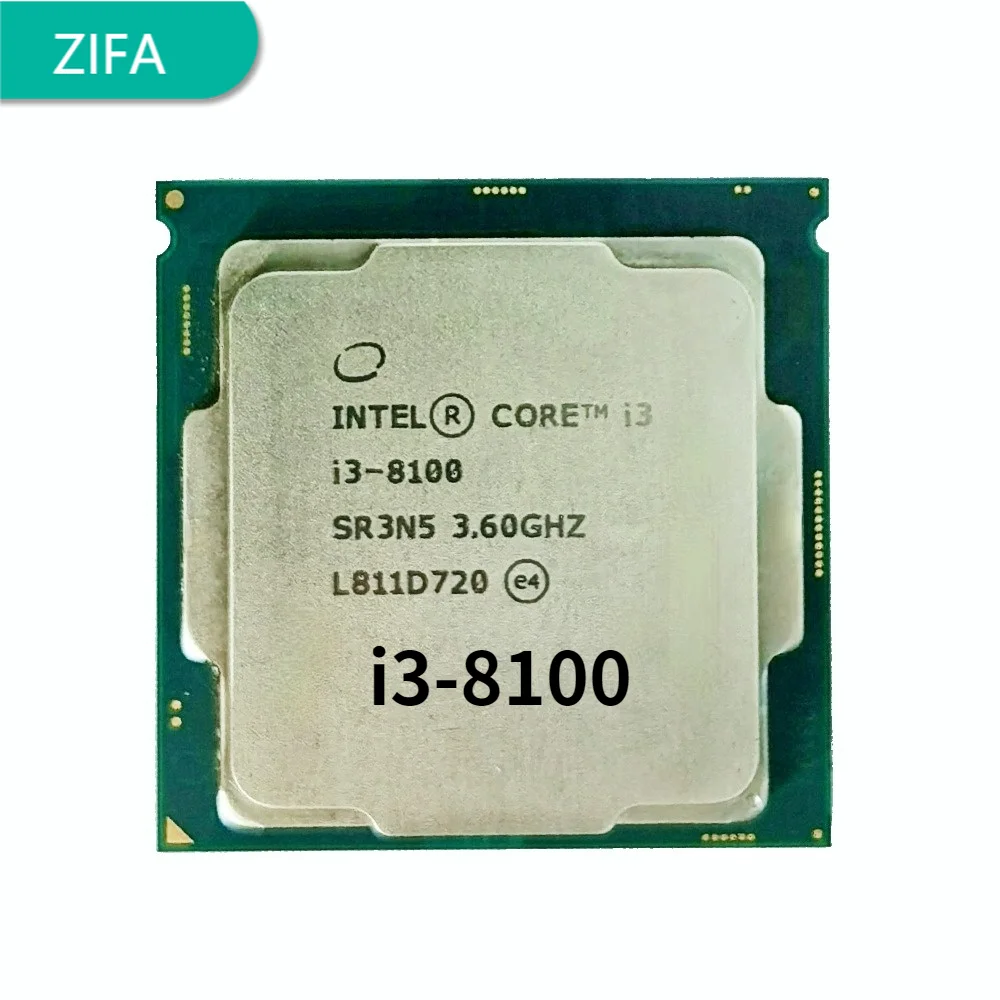 Intel Core i3-8100 i3 8100 3.6 GHz Quad-Core, Quad-Thread CPU Procesor 6M 65W LGA 1151 testat de lucru