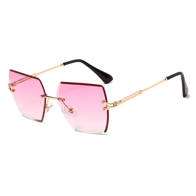 Fără ramă Ochi de Pisica ochelari de Soare Brand de Lux de Design Femeile Metal ochelari de Soare Moda Lady Nuante UV400 Ochelari de oculos gafas de sol