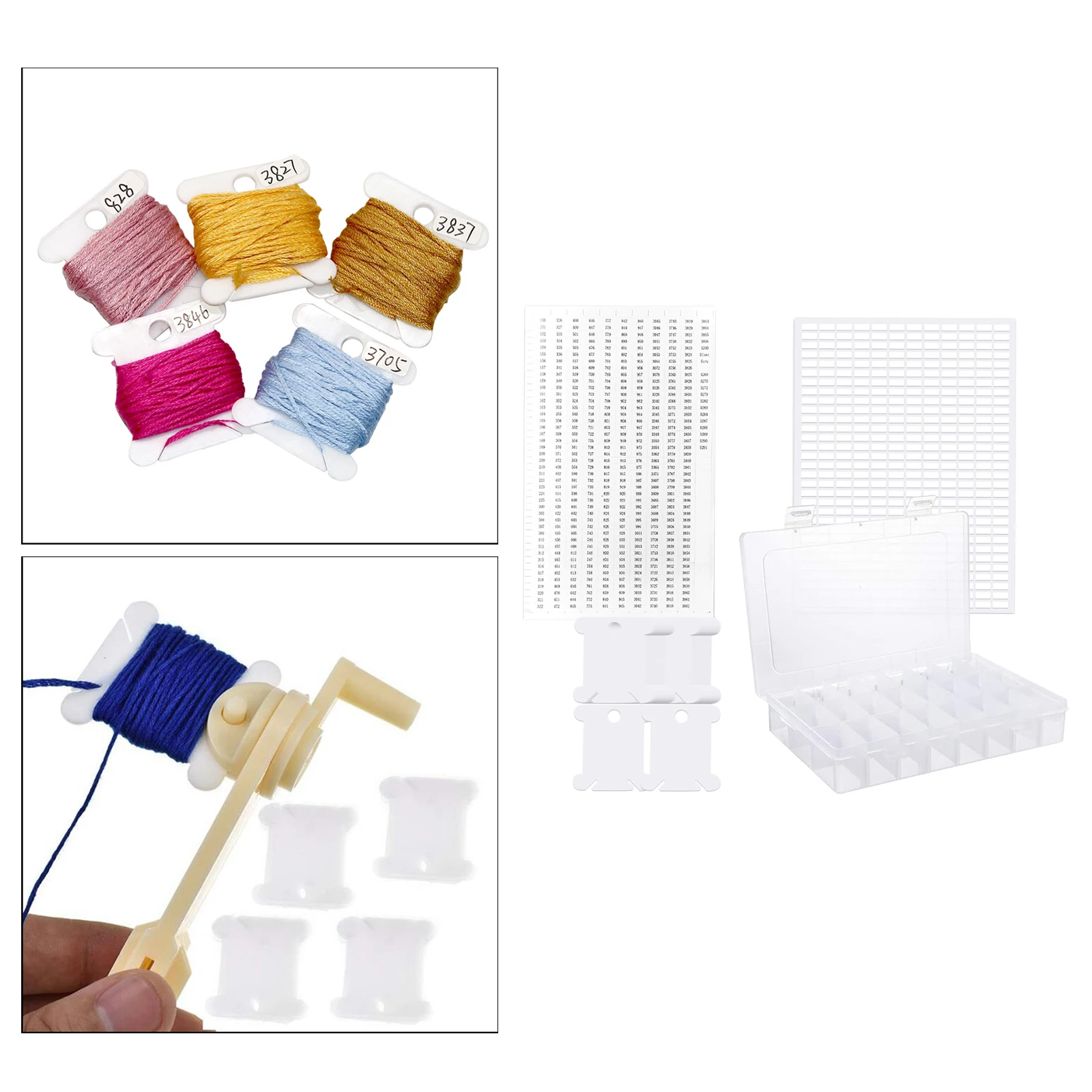 Cross Stitch Depozitare Suport din Plastic cu Bobine de Ata de Cusut Accesorii