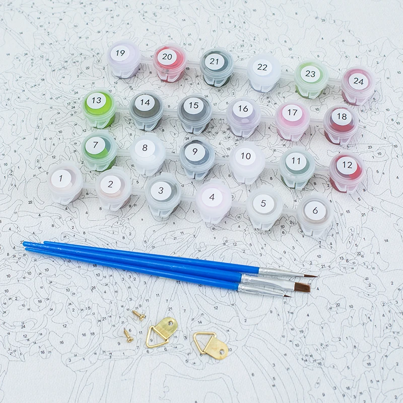 GATYZTORY DIY HandPainted Pictură în Ulei Vopsea De Numere Pentru Adulți Copii Flori Imagine de Colorat Decor Acasă