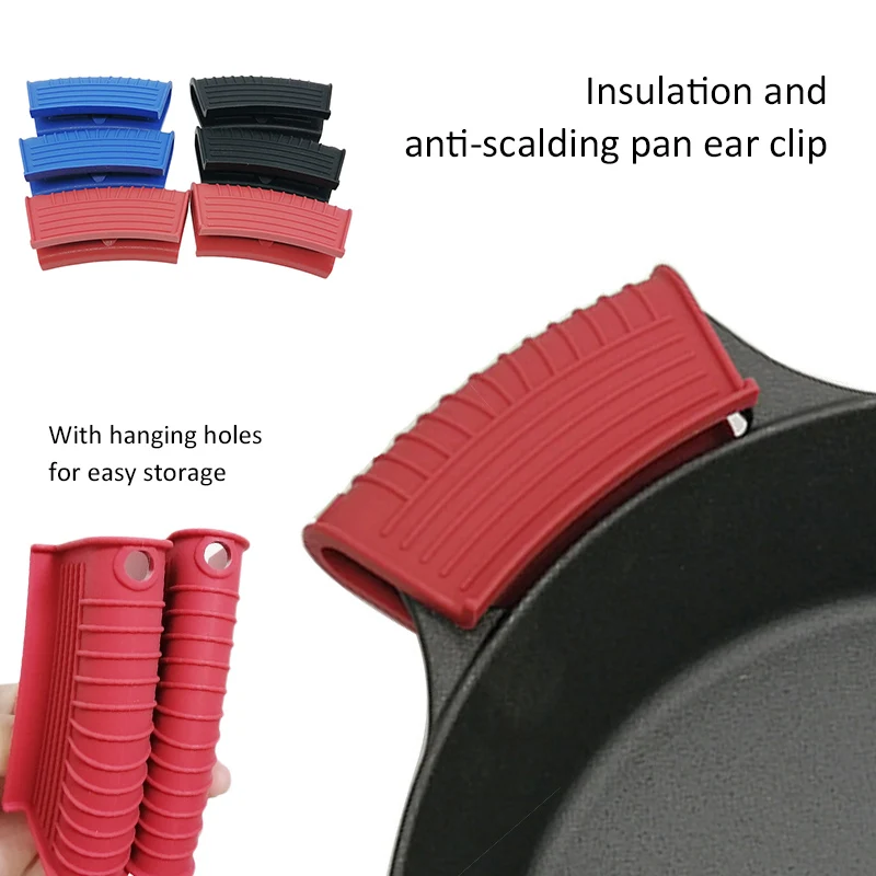 4/2/1BUC Silicon Anti-Opărire Pan Clip Pan Lopata Clip Anti-Opărire Căldură Oală Supa Fix Clip Pentru Acasă Gătit Bucătărie Instrument