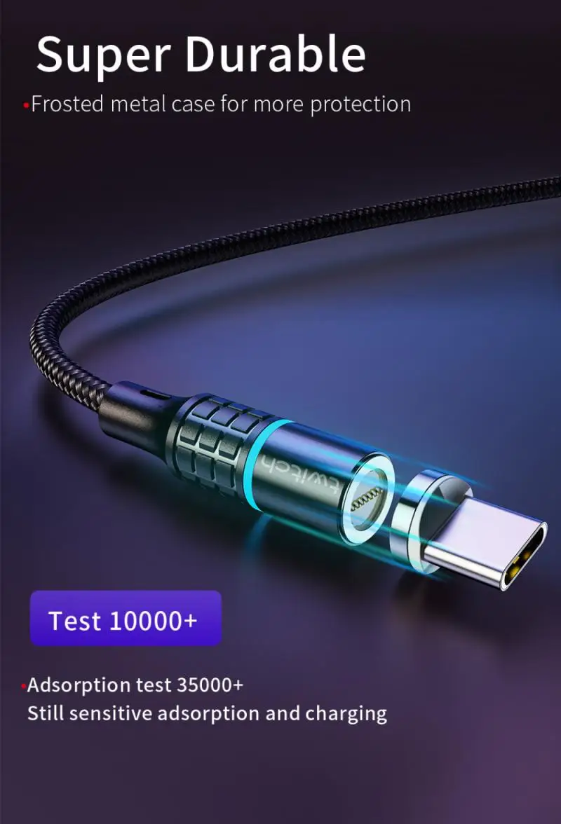 5A 180°Magnetic Cablu de Încărcare USB de Tip C Magnetice Încărcător USB C Cablu Pentru Huawei Samsung Xiaomi Telefon Mobil de Tip C Cablu Fierbinte