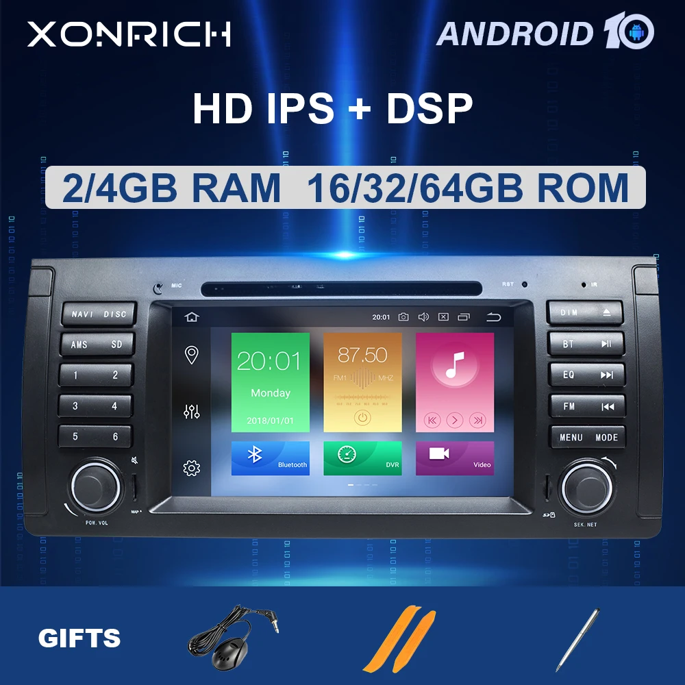 1 Din Android 10 Car DVD Player Pentru BMW X5 E39 E53 GPS Audio Stereo de Navigare Ecran Multimedia Capul Unitate dvd automotivo 4GB
