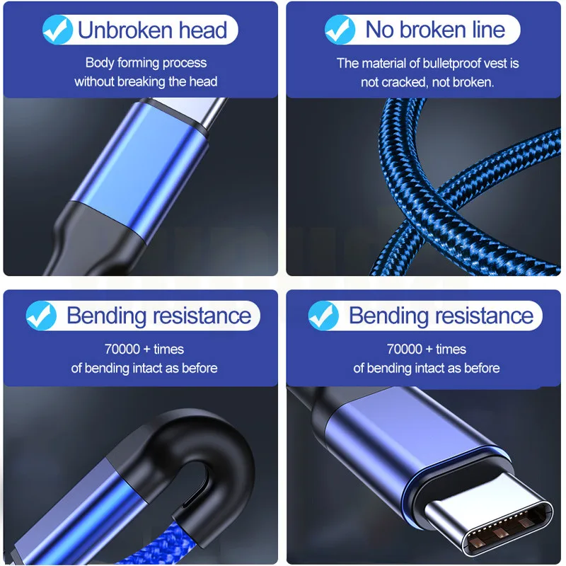 USB 3A Tip C Cablu de Încărcare Rapidă Telefonul Mobil Android Încărcător de Tip C Cablu de Date pentru Huawei P40 Mate 30 Xiaomi Mi 10 9 Lite Redmi