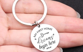 Noua cheie lanț casa mi-a înregistrat prima cheie lanț casă pentru a sărbători noul casa de bijuterii si da-l la cuplu în dragoste