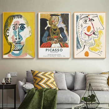 Celebrul Arta Abstractă Pablo Picasso Panza Pictura Postere si Printuri de Arta de Perete Imagini pentru Living Home Decor de Perete Cuadros