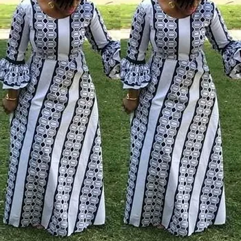 African Rochii Lungi Pentru Femei Africa De Îmbrăcăminte Din Africa De Design Bazin De Semnalizare Cu Maneci Plisate Dashiki Rochie Maxi Africa De Îmbrăcăminte