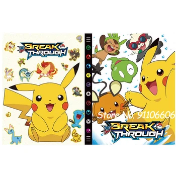 432 card de 9 Buzunar Album Pokemon Carte de Desene animate Pokemon de Colectare a Încărcat Lista de Joc de Liant Titularul Harta Folder Jucărie pentru Copii Cadouri