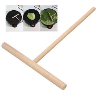 1buc Practice Formă T Crep de a Face Stick Aluat de Clătite din Lemn Distribuitor Stick DIY Chineză de Specialitate Crep Instrument de Luare