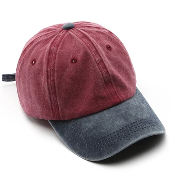Vintage Spălat Dificultate Șapcă De Baseball Bumbac Vintage De Culoare De Contrast Tata Pălărie