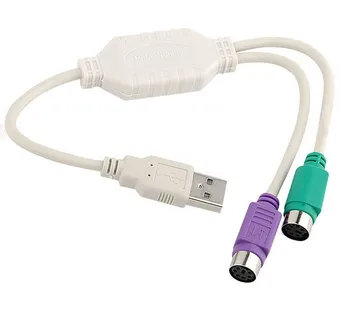 1buc Vânzare Fierbinte USB de sex Masculin la 6pini 6 Pin PS2 pentru PS/2 de sex Feminin Cablu de Extensie Y Splitter Adaptor Conector Tastatura Mouse-ul Scanner