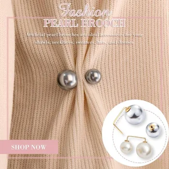 Moda Perla Brosa Creative Drăguț Fix Haine Decorative Perla Brosa pentru Femei Anti-Expunere Decolteu Catarama