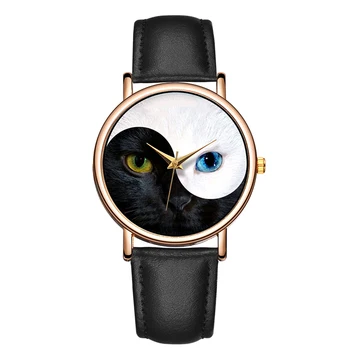 În 2020, Noul Ceas de Moda pentru Femei Doamnelor Creative Drăguț Pisica Ceasuri Femei Casual din Piele Cuarț Ceas Retro Reloj Mujer Montre Femme
