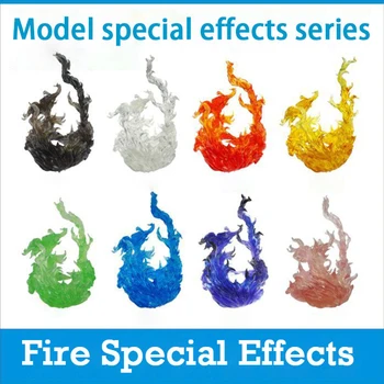 Sufletul Efect de Impact Foc Efecte Speciale Flacără Albastră Model de Plastic de Acțiune Figura Display Hg/rg Sd Rabot/animație Etapă Act Costum