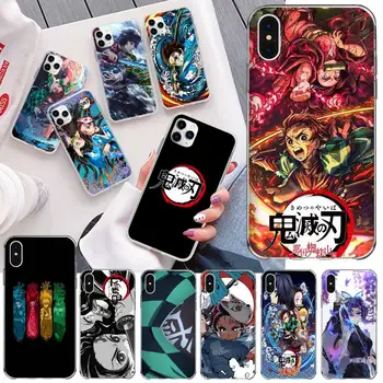 Nezuko Tanjirou Demon Slayer telefon caz Pentru iphone 12 11 Pro Max Mini XS Max 8 7 6 6S Plus X 5S SE 2020 XR Silicon Moale Capacul