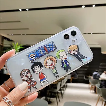 GYKZ Drăguț One Piece Luffy Caz Clar de Telefon Pentru iPhone 12 Pro 11 XS MAX X SE2020 7 X XR 6 8Plus Japonia Anime TPU Moale Capacul Fundas