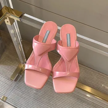 Moda la Mijlocul toc Papuci de Vara pentru Femei Pantofi Roz Dulce Doamnelor Flip Flops Sexy Clip Deget de la picior Toc Sandale Diapozitive Zapatos Mujer