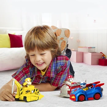 PAW Patrol Chase Rocky Oferi copiilor educaționale și de iluminare jucărie cadouri Vehicul Figura Anime de Actiune Jucarii Model Colecta