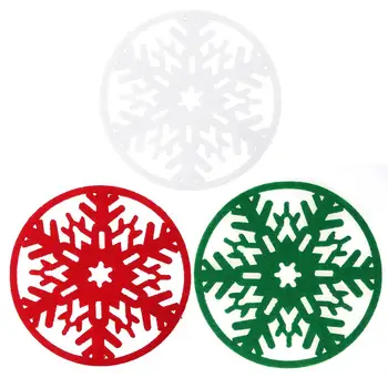 10buc Fulgi de zăpadă de Crăciun Cupa Mat Petrecere Masă roller-Coastere fel de Mâncare Tava Pad Decoratiuni de Craciun