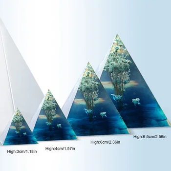 1BUC Piramida Conuri de Mucegai Silicon 3D UV Rășină Epoxidică Instrumente diferite dimensiuni pentru a alege de Mucegai rășină epoxidică forme de rășină
