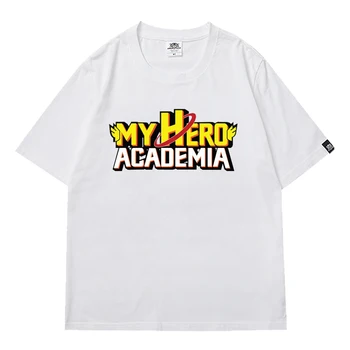Eroul meu mediul Academic Fierbinte Anime Bărbați Supradimensionate T-shirt cu Maneci Scurte Băiat Adolescent Cool tricou Unisex Liber Streetwear Populare Top Tees
