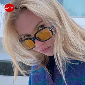 UVLAIK Moda Decorative ochelari de Soare pentru Femei 2021 Lux de Brand Designer de ochelari de soare de sex Feminin Verde Roz Galben Ochelari de Soare Barbati