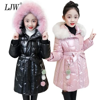 -30° iarnă pentru Copii jacheta pentru fete geaca de piele Faux blana guler Gros jacheta cu gluga pentru fete de moda haina haine copii fete