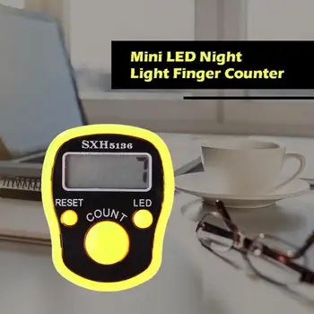 Din Plastic Display LCD cu Degetul Contra Luminoasă cu LED-uri Electronice Tally Counter