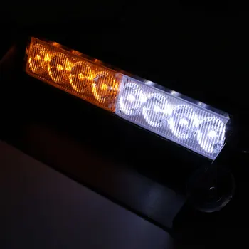 12V 8 LED-uri Auto Camion de Flash Stroboscop Lumina de Avertizare de Parbriz de Urgență Indicator Trailer Lumina de Lucru Bar de Zi Lumina