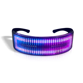 A CONDUS Partidul Ochelari Bluetooth APP Control cu LED-uri luminează Intermitent Ochelari Stralucitoare Luminos Ochelari USB Reîncărcabilă DIY