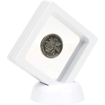Moneda de Afișare Box - Set De 10 3D Plutitoare Afișare Cadru Titular cu Standuri pentru proba de Monede, AA Medalioane, Bijuterii